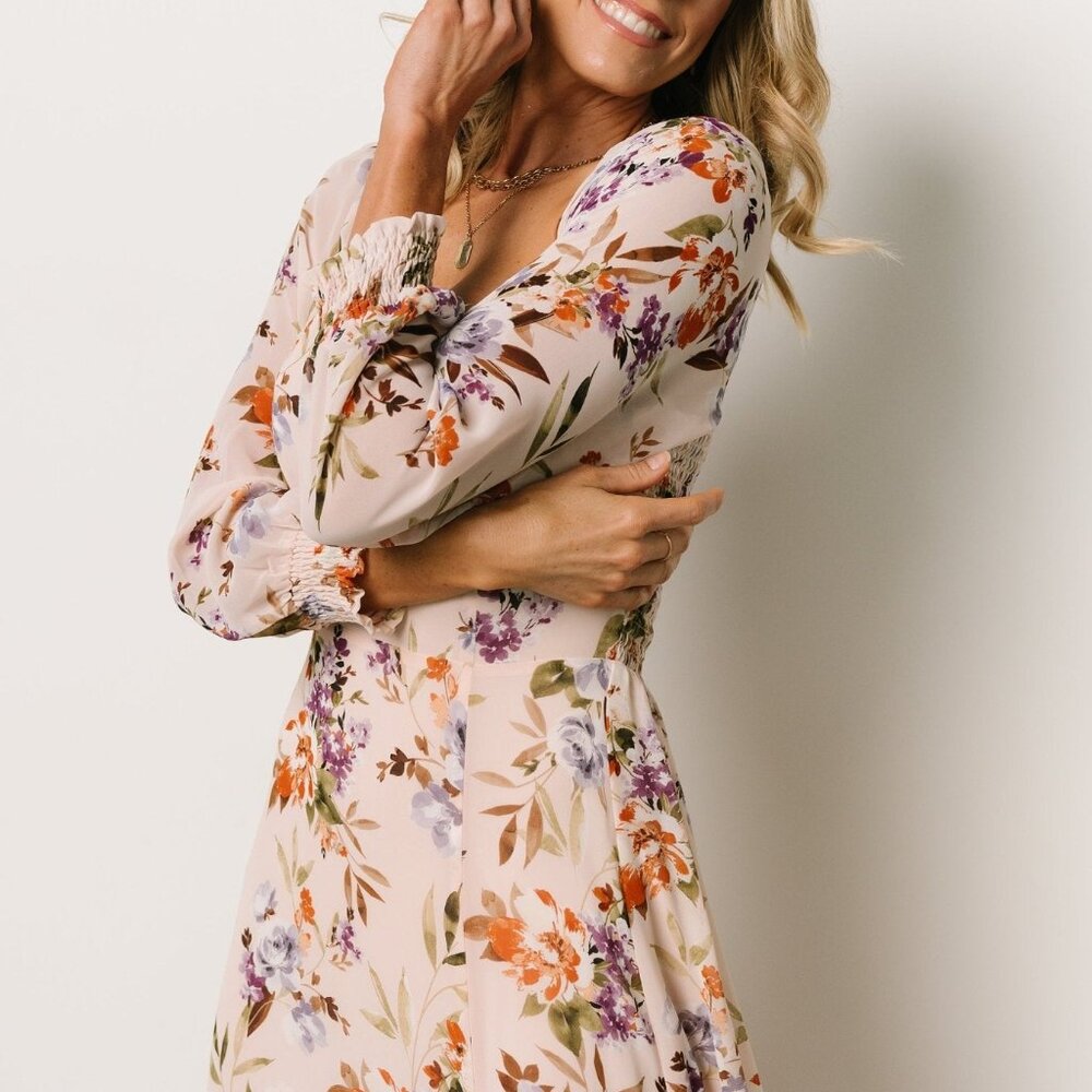 Baltic Born Giselle Maxi Dress | Blush Multi Floral Size LL - Picture 5 of 5